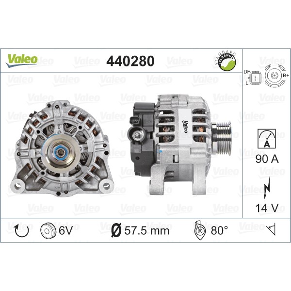 Слика на Генератор VALEO REMANUFACTURED PREMIUM 440280