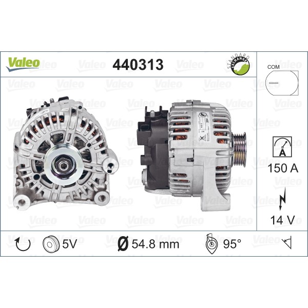 Слика на Генератор VALEO REMANUFACTURED PREMIUM 440313 за Mini Countryman (R60) Cooper SD ALL4 - 136 коњи дизел