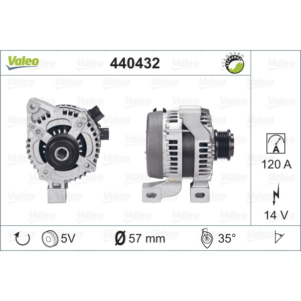 Слика на Генератор VALEO REMANUFACTURED PREMIUM 440432