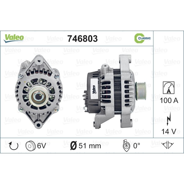 Слика на Генератор VALEO REMANUFACTURED RCB 746803