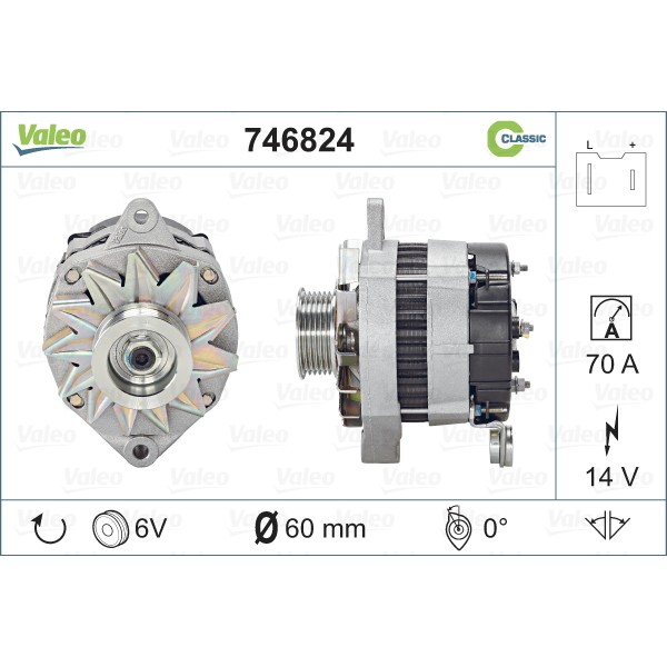 Слика на Генератор VALEO REMANUFACTURED RCB 746824