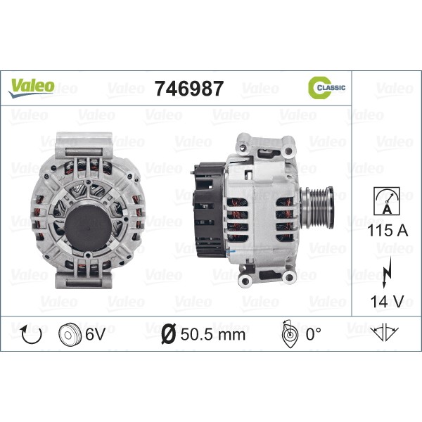 Слика на Генератор VALEO REMANUFACTURED RCB 746987