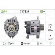 Слика 1 $на Генератор VALEO REMANUFACTURED RCB 747837