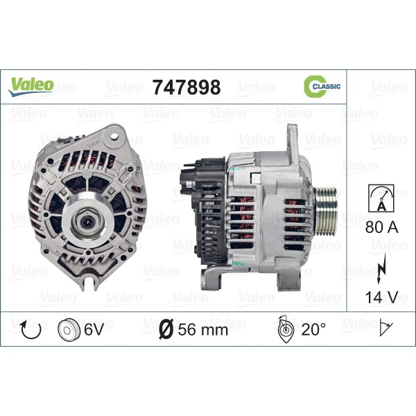 Слика на Генератор VALEO REMANUFACTURED RCB 747898