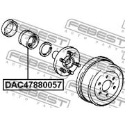 Слика 2 $на Главчина лежај на тркало FEBEST DAC47880057