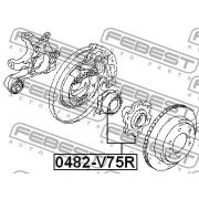 Слика 2 на главчина на тркалото FEBEST 0482-V75R