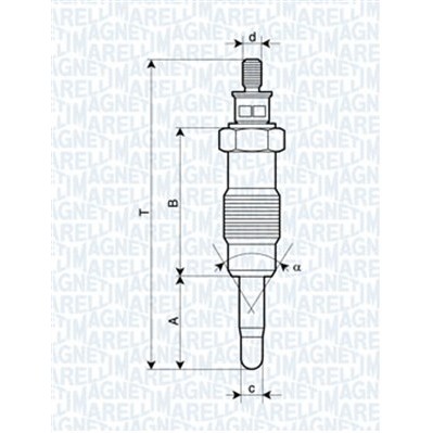 Слика на греач (свеќица) MAGNETI MARELLI 062580704304 за Ford Escort 4 Estate (AWF,AVF) 1.6 D - 54 коњи дизел