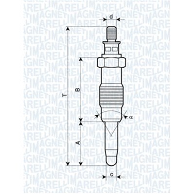 Слика на греач (свеќица) MAGNETI MARELLI 062583003304 за Mercedes S-class Saloon (w124) 300 D (124.130) - 109 коњи дизел