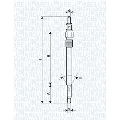 Слика на греач (свеќица) MAGNETI MARELLI 062900012304 за Mercedes C-class Saloon (w203) C 270 CDI (203.016) - 170 коњи дизел