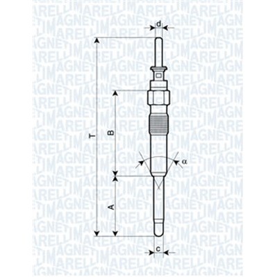 Слика на греач (свеќица) MAGNETI MARELLI 062900023304 за BMW 5 Touring E39 530 d - 184 коњи дизел