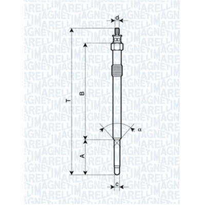 Слика на греач (свеќица) MAGNETI MARELLI 062900024304 за Jaguar X-Type Saloon (CF1) 2.0 D - 130 коњи дизел