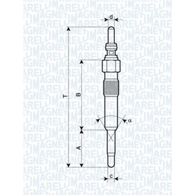 Слика на греач (свеќица) MAGNETI MARELLI 062900028304 за Skoda Fabia Hatchback (6Y2) 1.9 TDI - 100 коњи дизел