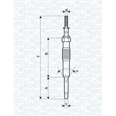 Слика на греач (свеќица) MAGNETI MARELLI 062900034304 за Hyundai i30 2.0 CRDi - 140 коњи дизел