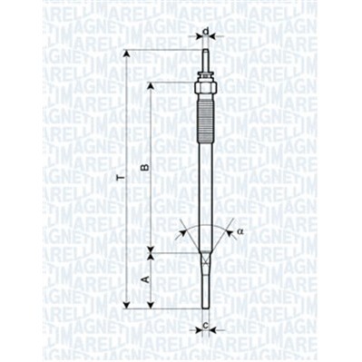 Слика на греач (свеќица) MAGNETI MARELLI 062900036304 за Toyota HiAce 5 Box 2.5 D-4D - 95 коњи дизел