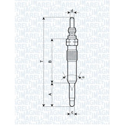 Слика на греач (свеќица) MAGNETI MARELLI 062900071304 за Nissan Primera Traveller (WP12) 1.9 dCi - 120 коњи дизел