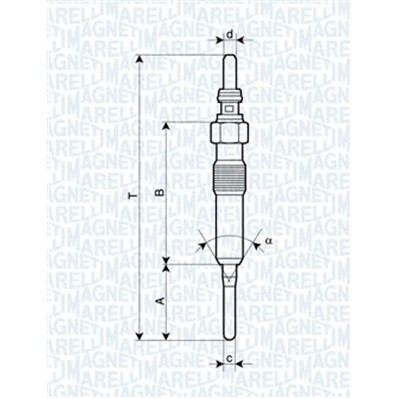 Слика на греач (свеќица) MAGNETI MARELLI 062900087304 за Renault Megane 3 Coupe 1.9 dCi (DZ0N, DZ0J, DZ1J, DZ1K) - 131 коњи дизел