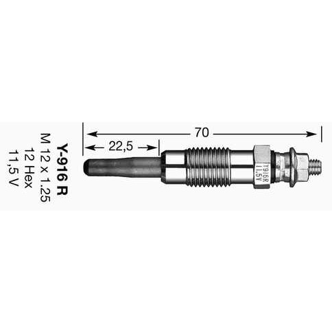 Слика на греач (свеќица) NGK 2785 за Mercedes T1 BOX (602) 308 D 2.3 - 79 коњи дизел