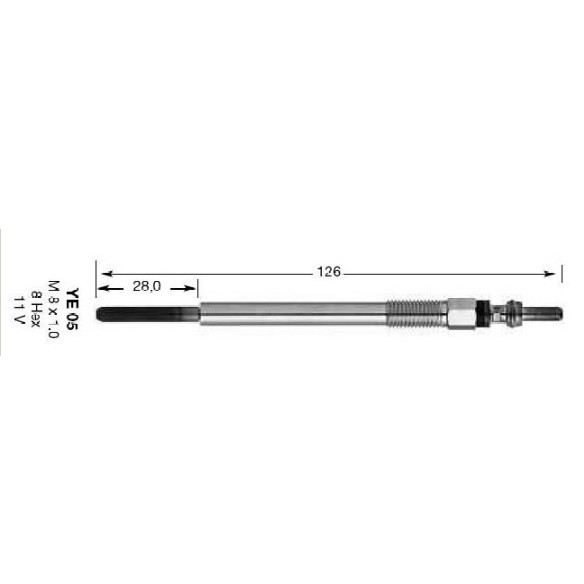 Слика на греач (свеќица) NGK D-Power 91322 за Ford Fiesta 5 (jh,jd) 1.6 TDCi - 90 коњи дизел