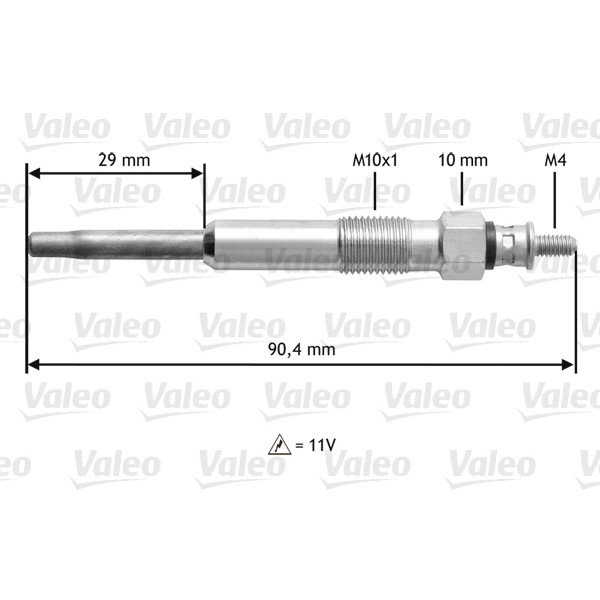 Слика на греач (свеќица) VALEO 345101 за Renault Clio 2 1.5 dCi (B/CB3N) - 84 коњи дизел