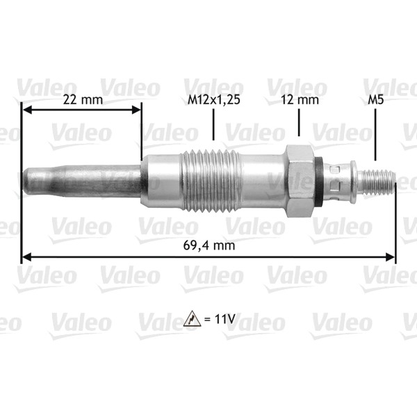 Слика на греач (свеќица) VALEO 345116 за Mercedes S-class Saloon (w124) 300 D (124.130) - 109 коњи дизел