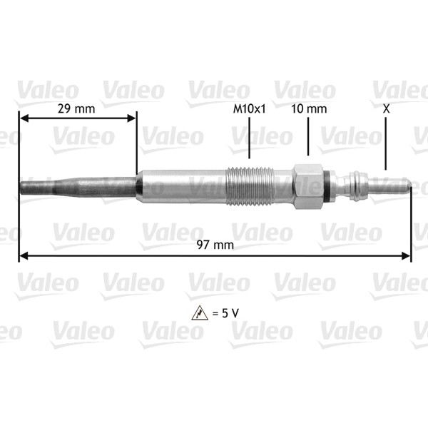 Слика на греач (свеќица) VALEO 345125 за VW Jetta 3 (1K2) 1.9 TDI - 105 коњи дизел