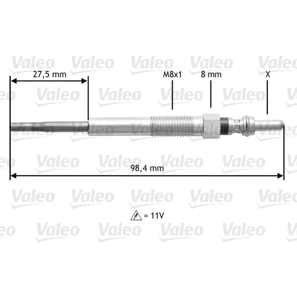 Слика на греач (свеќица) VALEO 345175 за Ford Mondeo 4 Turnier 2.2 TDCi - 175 коњи дизел