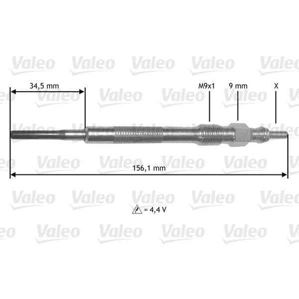 Слика на греач (свеќица) VALEO 345219 за Lancia Musa (350) 1.3 D Multijet - 95 коњи дизел