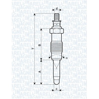 Слика на Греач свеќица MAGNETI MARELLI 062900010304 за BMW 5 Sedan (E28) 524 td - 115 коњи дизел