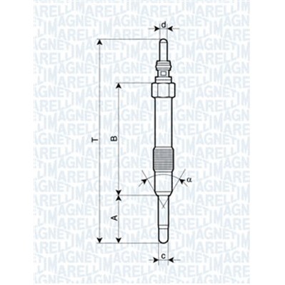 Слика на Греач свеќица MAGNETI MARELLI 062900014304 за Lancia Thesis (841AX) 2.4 JTD (841AXD1B02) - 150 коњи дизел