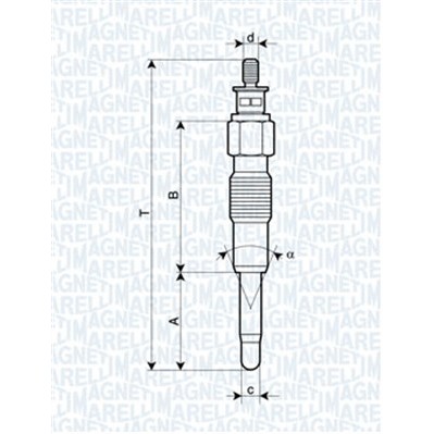 Слика на Греач свеќица MAGNETI MARELLI 062900040304 за камион Iveco Daily 1 Box 35-10 (15034111, 15034204, 15034211, 15034215, 15034217, 150 - 103 коњи дизел