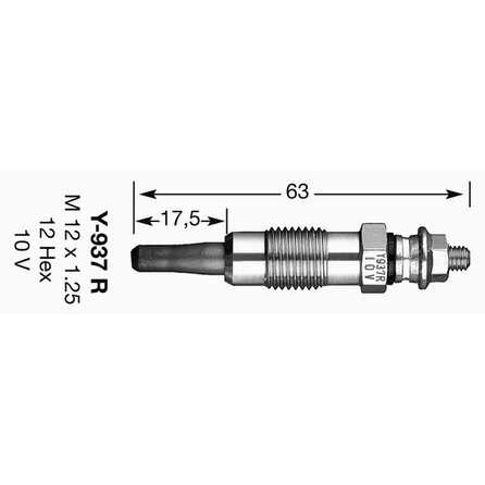 Слика на Греач свеќица NGK 5148 за Ford Fiesta 4 (ja,jb) 1.8 D - 60 коњи дизел