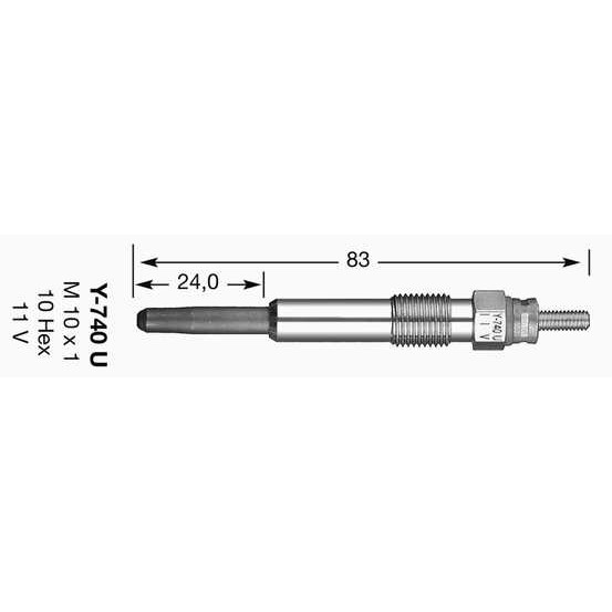 Слика на Греач свеќица NGK D-Power 4818 за Renault Megane 1 (BA0-1) 1.9 dTi (BA08, BA0N) - 98 коњи дизел