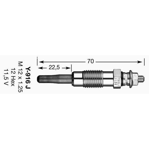 Слика на Греач свеќица NGK D-Power 5906 за Mercedes E-class (w124) 250 Turbo-D (124.128) - 126 коњи дизел