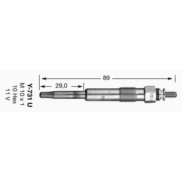 Слика на Греач свеќица NGK D-Power 6281 за Citroen AX Hatchback ZA 15 D - 54 коњи дизел