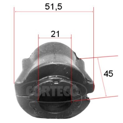 Слика на гумичка за баланштангла CORTECO 49371817 за Citroen Nemo BOX AA 1.4 - 73 коњи бензин