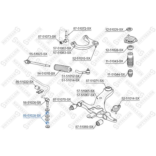 Слика на Гумичка за баланштангла STELLOX 89-51028-SX