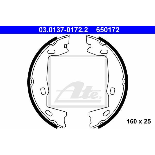 Слика на Гуртни за рачна кочница ATE 03.0137-0172.2 за Opel Calibra A 2.5 i V6 - 170 коњи бензин