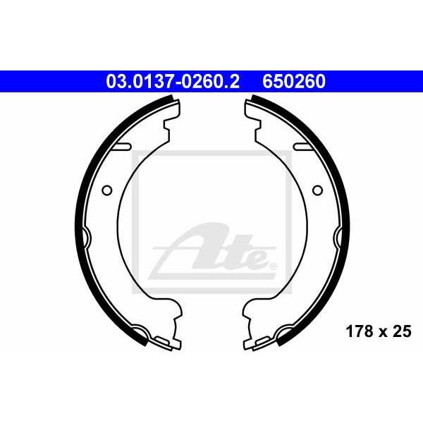 Слика на Гуртни за рачна кочница ATE 03.0137-0260.2 за Volvo S70 Saloon (P80) 2.0 Turbo - 226 коњи бензин