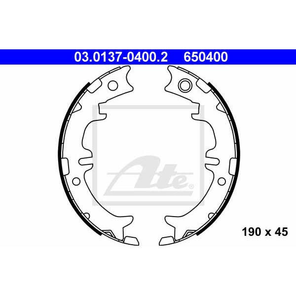 Слика на Гуртни за рачна кочница ATE 03.0137-0400.2 за Toyota RAV4 (XA2) 2.0 D-4D 4WD - 116 коњи дизел