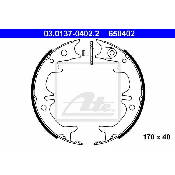 Слика на Гуртни за рачна кочница ATE 03.0137-0402.2 за Toyota Avensis Liftback (T22) 1.6 VVT-i - 110 коњи бензин