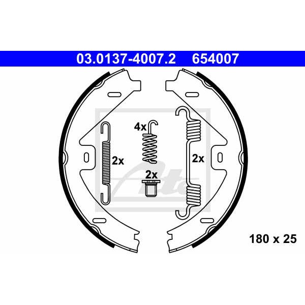 Слика на Гуртни за рачна кочница ATE 03.0137-4007.2 за Mercedes E-class Saloon (w212) E 220 BlueTEC 4-matic (212.011) - 170 коњи дизел