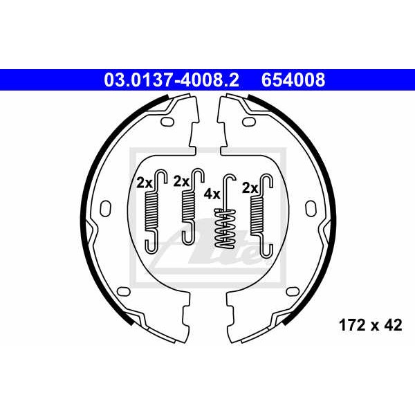 Слика на Гуртни за рачна кочница ATE 03.0137-4008.2 за Mercedes Sprinter 5-t Box (906) 513 CDI (906.653, 906.655, 906.657) - 129 коњи дизел