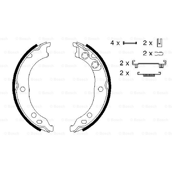 Слика на Гуртни за рачна кочница BOSCH 0 986 487 712 за Fiat Ducato BOX 244 2.0 - 110 коњи бензин