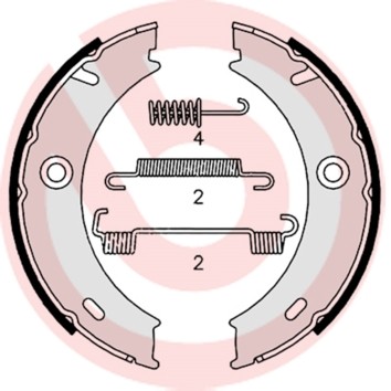 Слика на Гуртни за рачна кочница BREMBO S 50 512 за Merdeces Vario Box 613 D, 614 D (668.351, 668.352, 668.353) - 136 коњи дизел