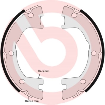 Слика на Гуртни за рачна кочница BREMBO S A6 506 за камион Iveco Daily 2006 Platform 40C11, 40C11 D - 106 коњи дизел