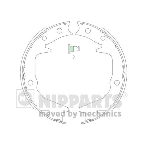 Слика на Гуртни за рачна кочница NIPPARTS J3505039 за Mitsubishi Space Runner (N1,N2 W) 1.8 (N11W) - 116 коњи бензин