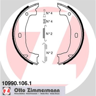 Слика на Гуртни за рачна кочница ZIMMERMANN 10990.106.1 за BMW 3 Sedan E90 320 d - 150 коњи дизел