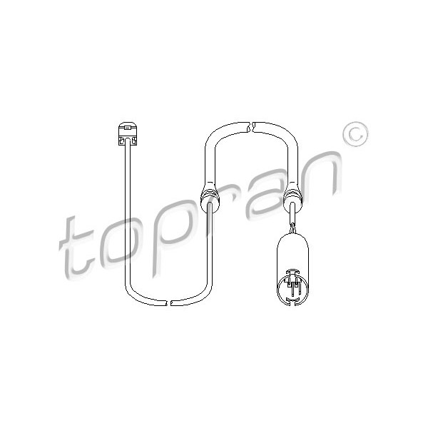 Слика на датчик, износване на накладките TOPRAN 500 664 за камион DAF F 2800 FA 2800 DKT - 290 коњи дизел