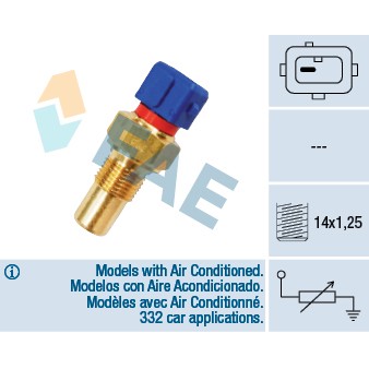 Слика на датчик за температурата на (тръбо)провод за охладителната те; датчик, температура на цилиндровата глава FAE 32290 за Citroen Xantia Estate X1 1.8 i - 101 коњи бензин