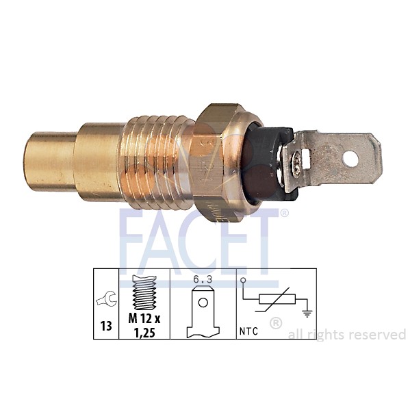 Слика на Датчик температура на охладителната течност FACET Made in Italy - OE Equivalent 7.3121 за Nissan Primera Hatchback (P10) 2.0 i - 125 коњи бензин